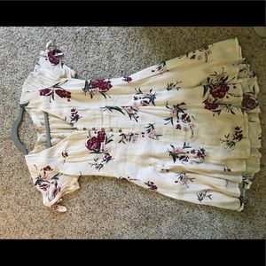 Nordstrom ASTR pale pink floral dress.